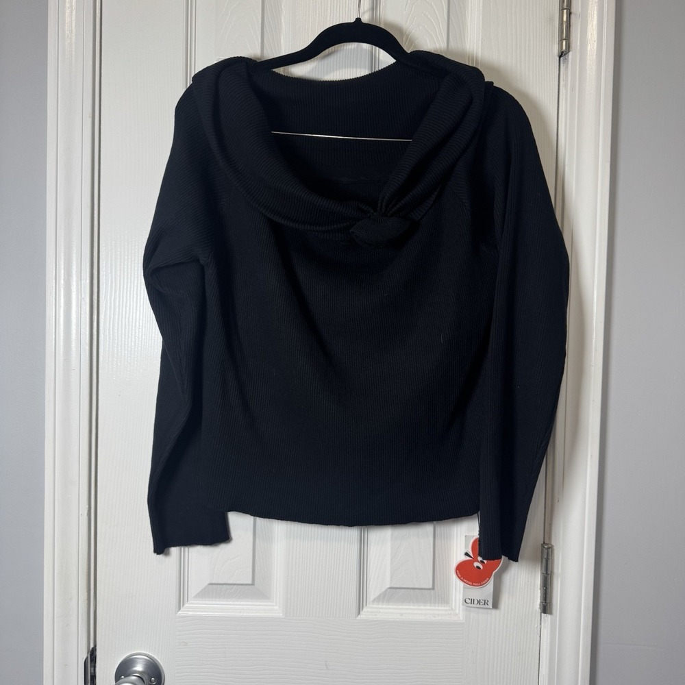 Cider Cowl Neck Black Knit Sweater size‎ 4X XL NWT Knot